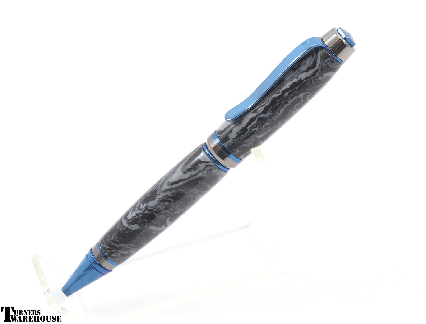 Cigar Pen Kit Blue Galaxy and Black Titanium
