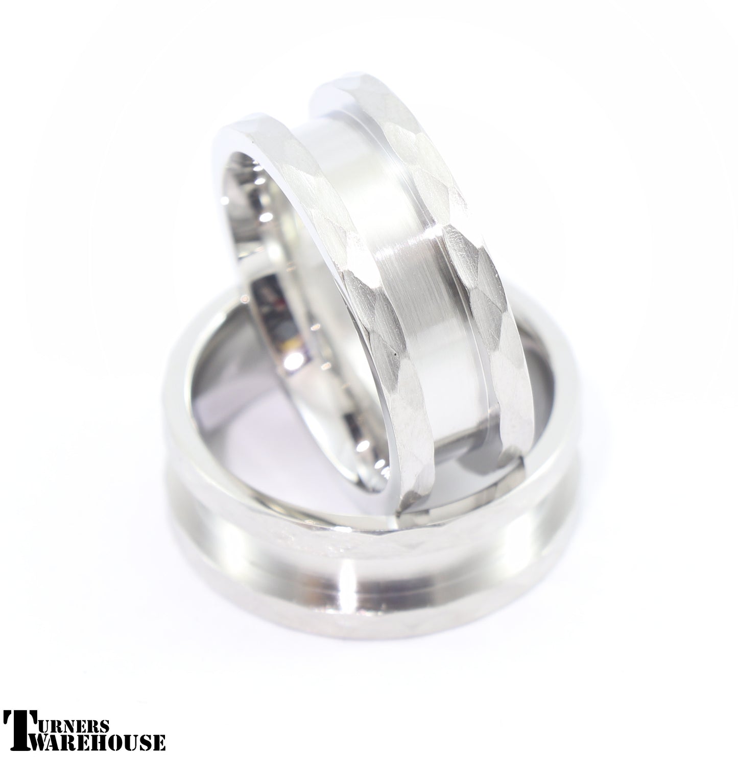 Hammered Edge Ring Core Surgical Steel