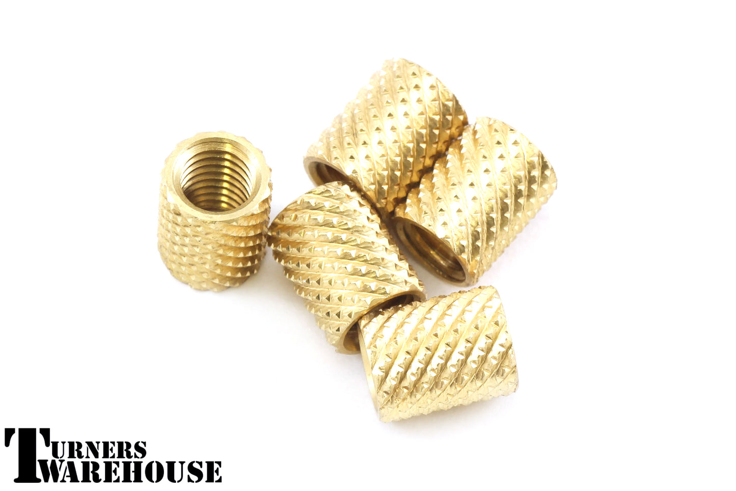 Knurled Brass Inserts for Project Kits set of 5