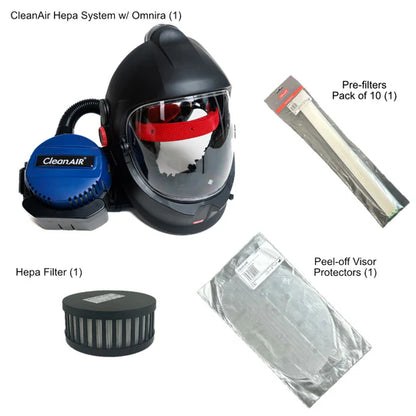 CleanAir HEPA PAPR Respirator Bundle - Omnira Headpiece