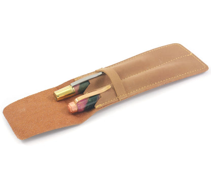 Double Leather Pen Sleeve