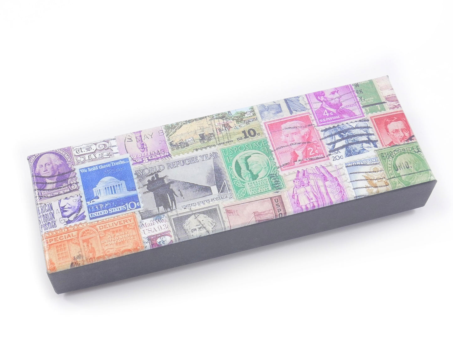 Embellished Pen Gift Box - Black w/elastic center band