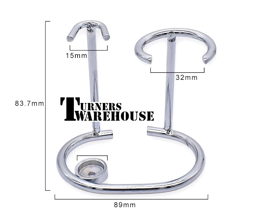 Chrome Razor & Brush Stand