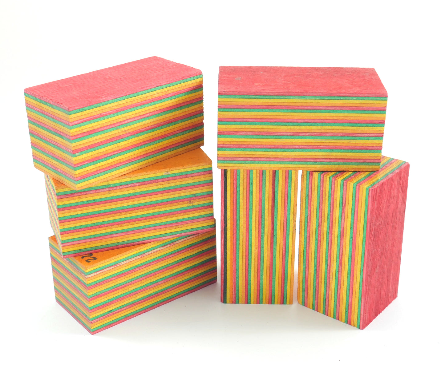 Laminated Wood Bottle Stopper Blanks - Spectra Ply