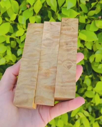 Quilted Maple Curly Stabilized Pen Blanks