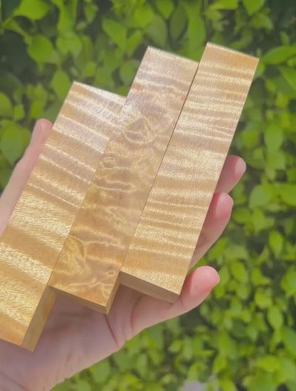 Quilted Maple Curly Stabilized Pen Blanks