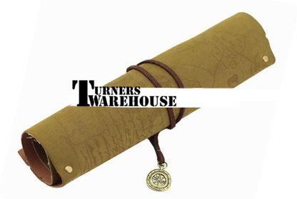 Pirate Themed 3 Pen Leatherette Rolled Case