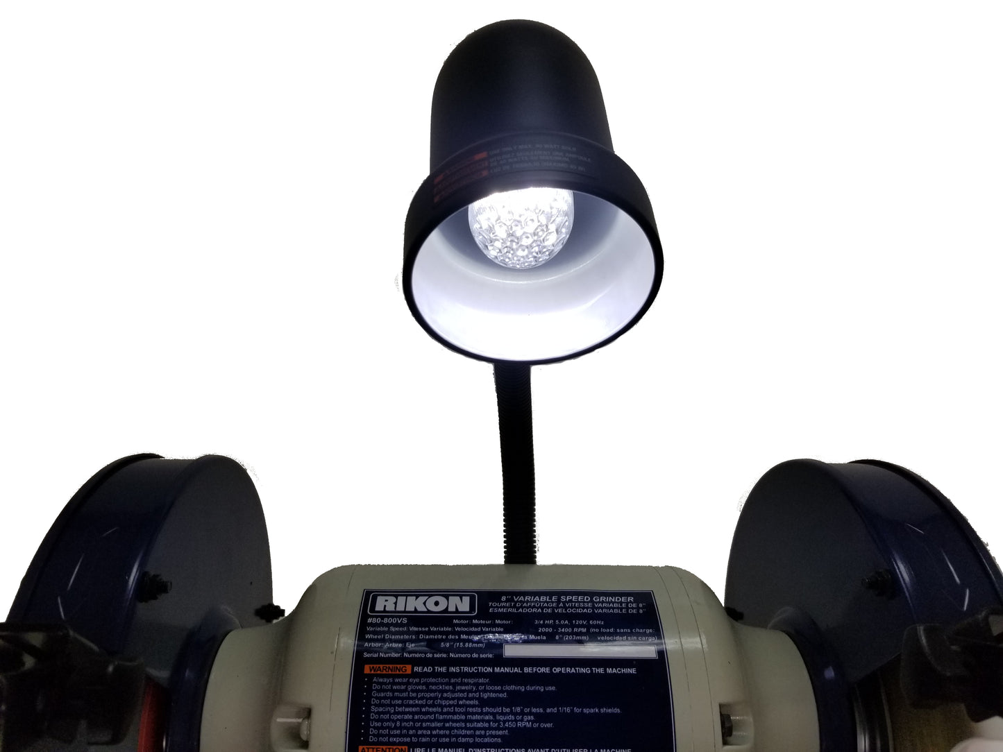 Rikon 80-800VS   8″ Variable Speed Bench Grinder
