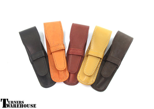 Mixed Leather Single Pen Pouch  - set of 5