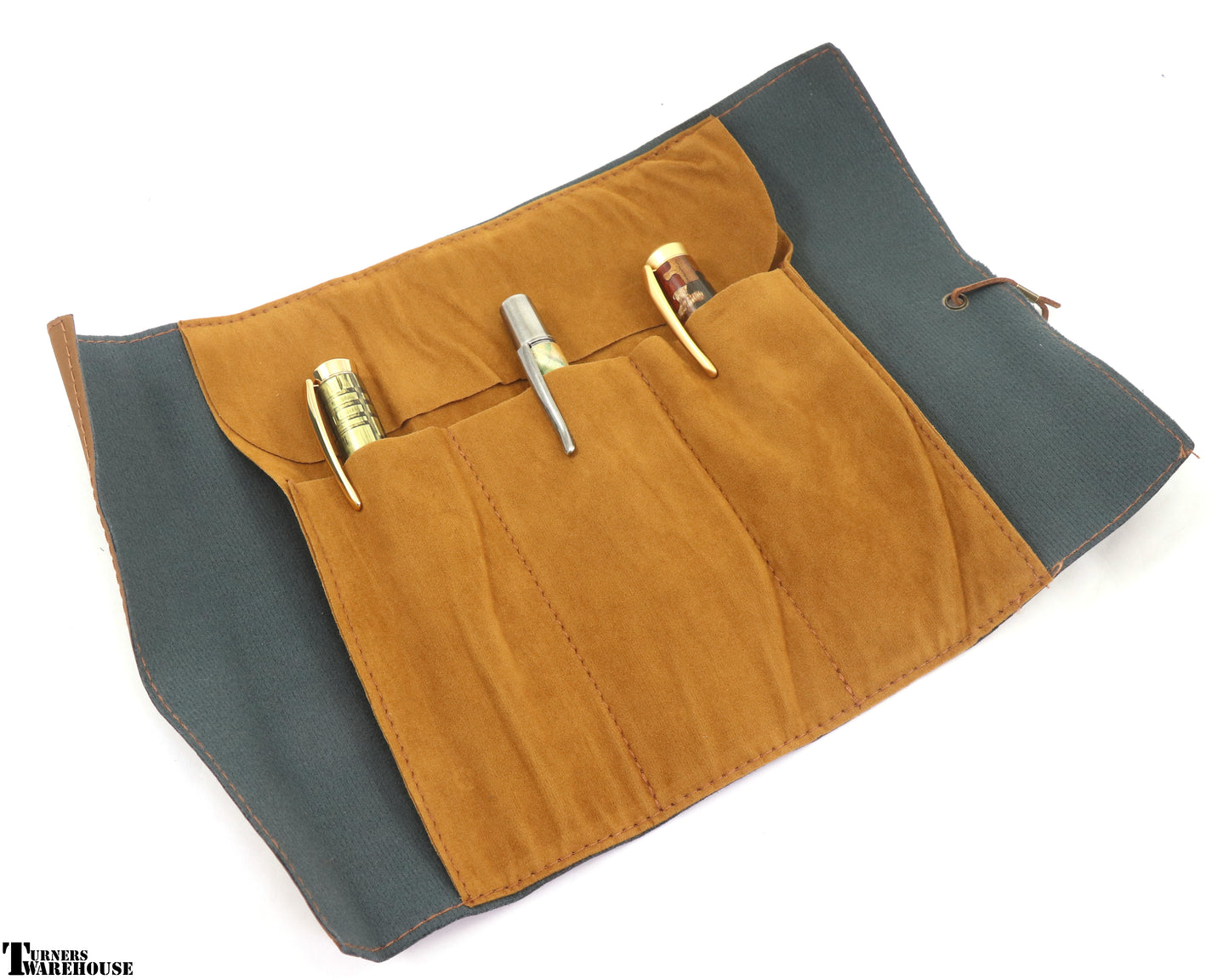 Pirate Themed 3 Pen Leatherette Rolled Case