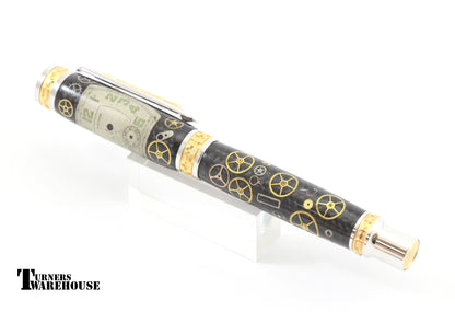 JR Emperor Pen in Rhodium with 22kt Gold