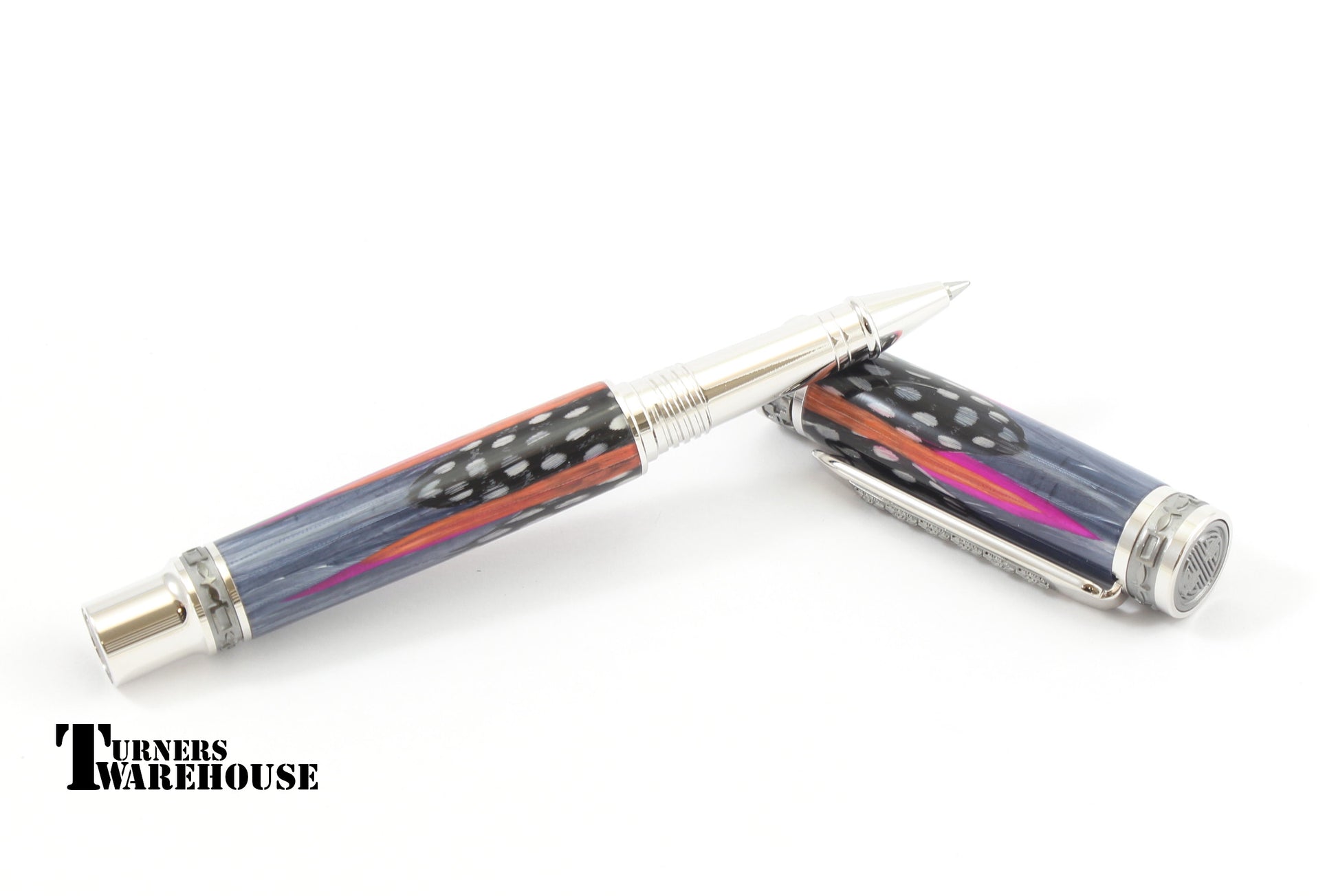 JR Emperor Pen Kit in Rhodium with Black Titanium 