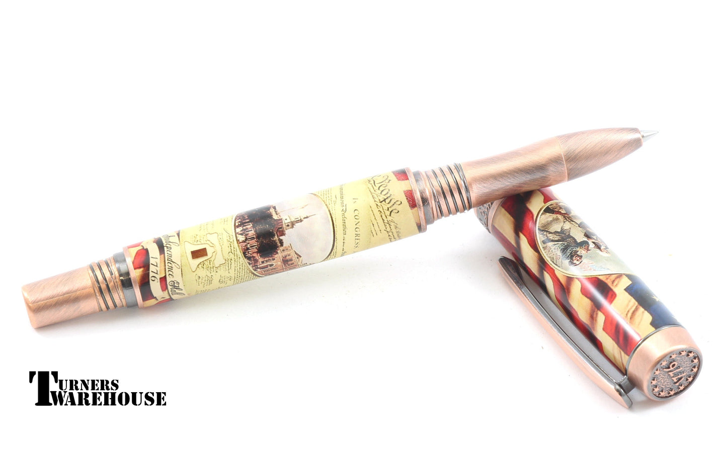 JR Independence Pen Kit Benchmark Woodturning Antique Copper