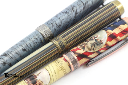 JR Independence Pen Kit Benchmark Woodturning Antique Group Close up Pic