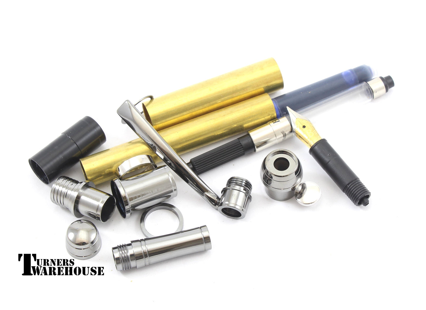 Mistral Fountain Beaufort Ink Black Titanium with Rhodium 