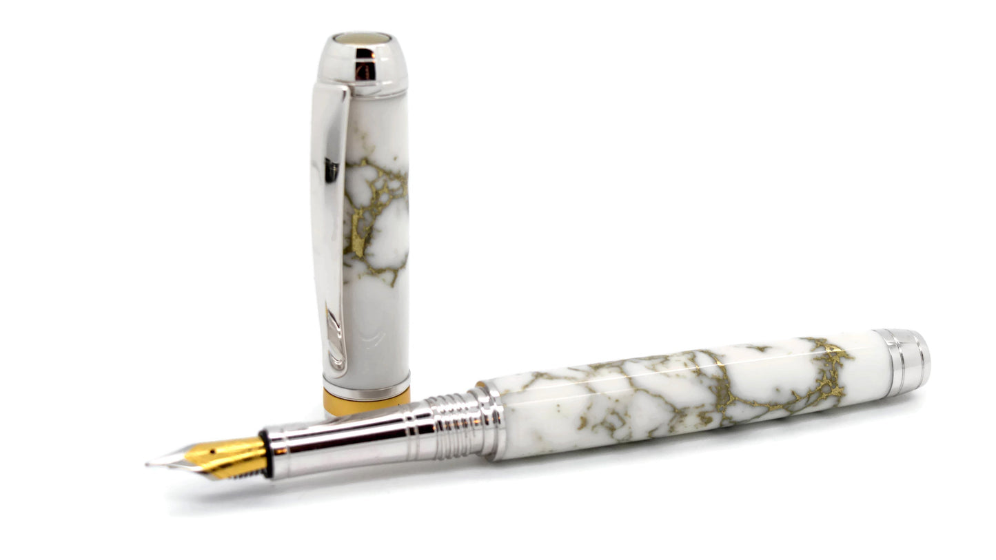 Mistral Fountain Beaufort Ink Rhodium with Brushed Gold