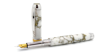 Mistral Fountain Beaufort Ink Rhodium with Brushed Gold