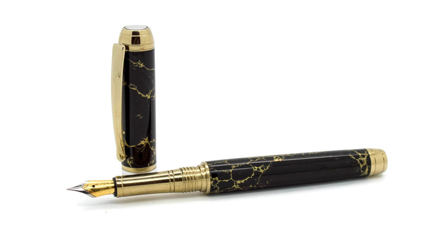 Mistral Fountain Beaufort Ink Titanium Gold with Rhodium