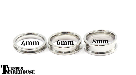 Stainless Steel Inlay Ring Core 4mm width 6mm width 8mm width