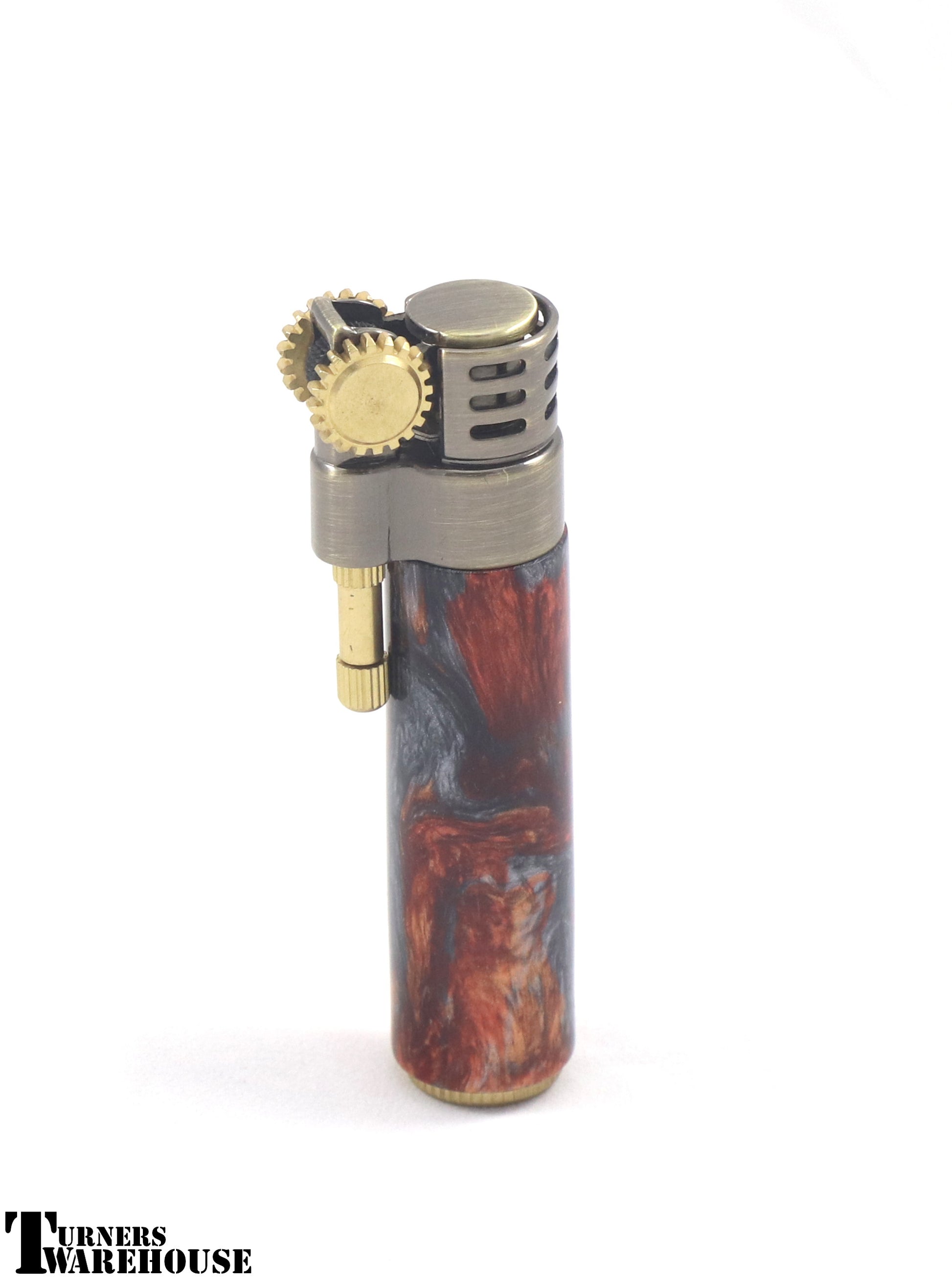 Steampunk Lighter with molten metals body