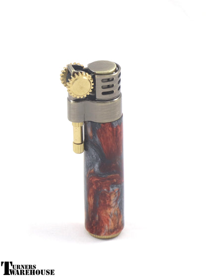 Steampunk Lighter with molten metals body