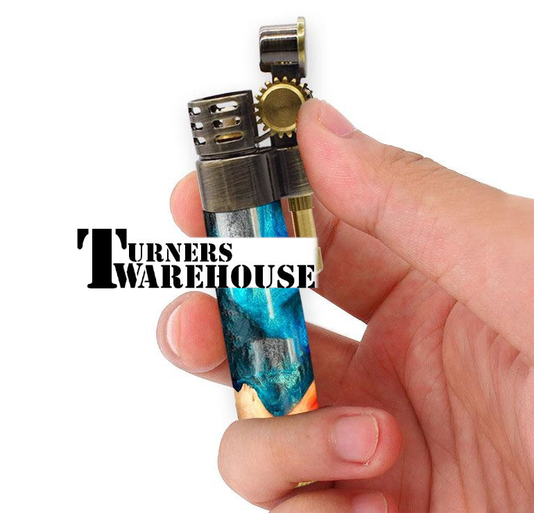 Steampunk Lighter with molten metals body